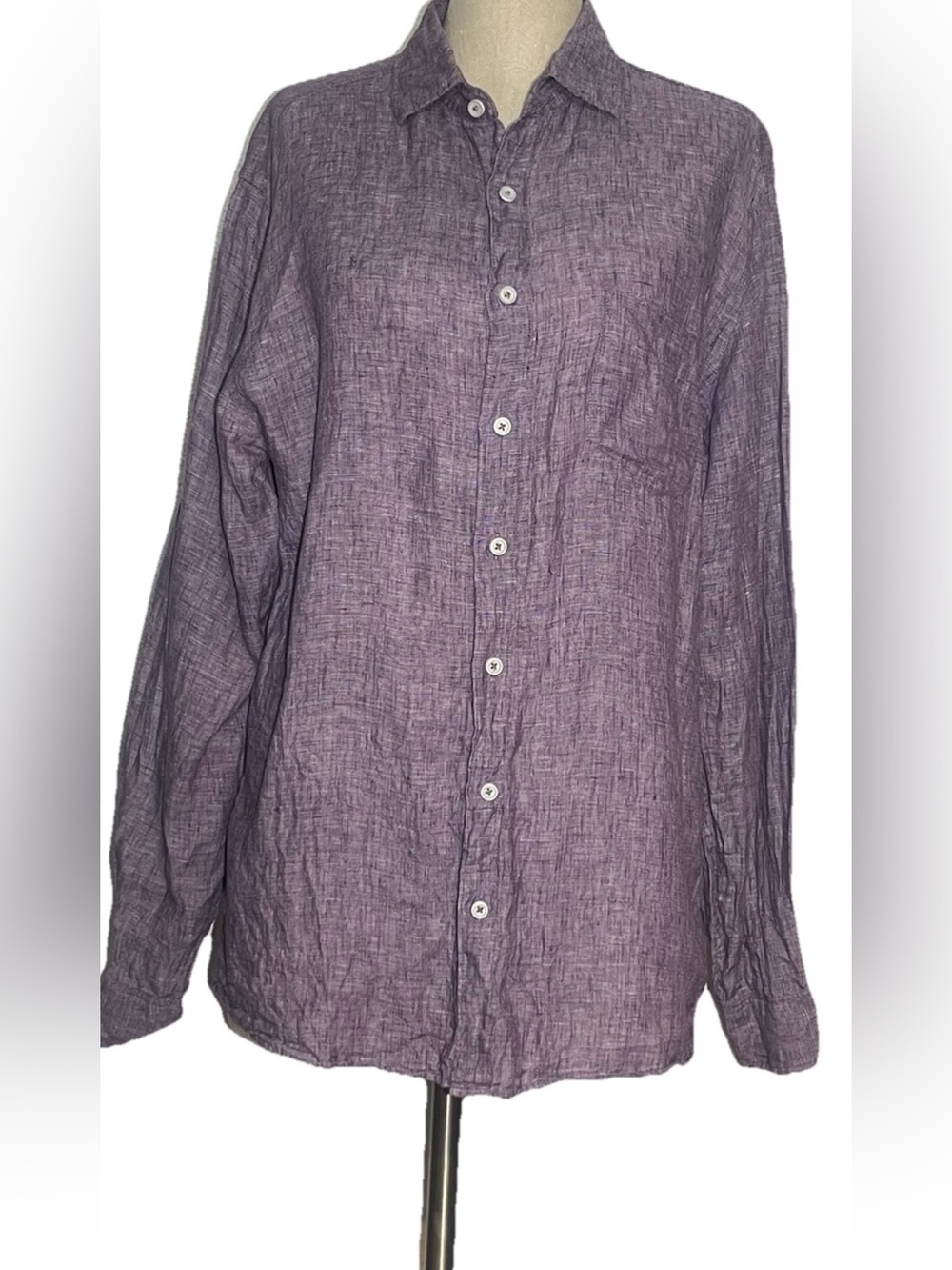 Todd & Gunn men’s linen button up shirt size large